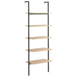 regal-drabinowy-64-x-35-x-185-cm-jasnobrazowy-i-czarny