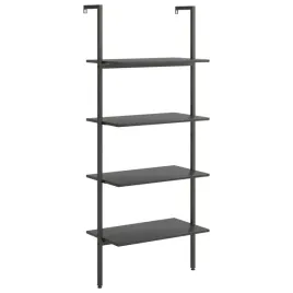 czarny-regal-drabinowy-4-poziomowy-64-x-35-x-1525-cm