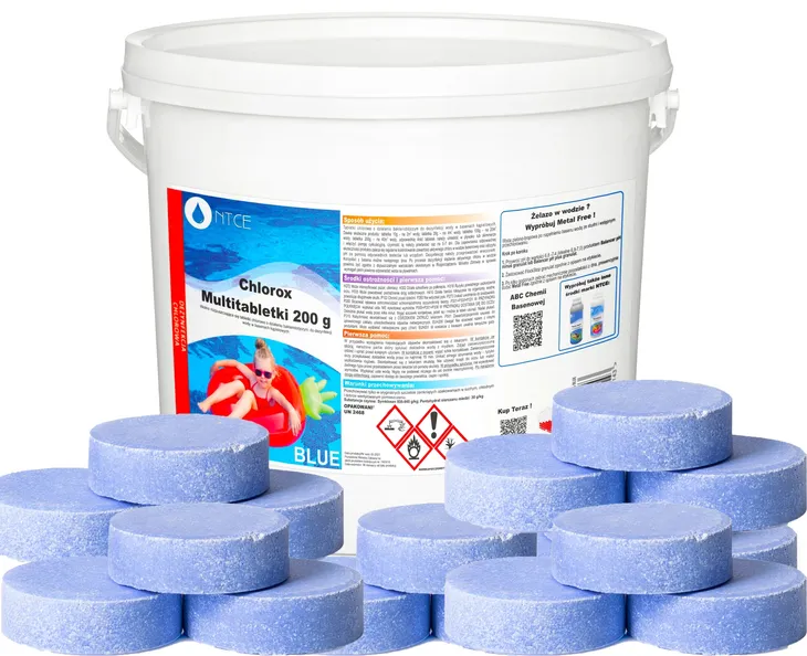 5kg 11w1 CHLOR DO BASENU 200g TABLETKI MULTIFUNKCYJNE NIEBIESKIE BLUE BASEN