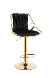 hoker-tapicerowany-czarny-velvet-zlota-noga-h5-fx-glamour-regulowany