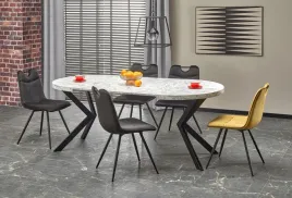 stol-rozkladany-peroni-fi100-250-100-75-cm-bialy-marmur-czarny