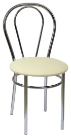 krzeslo-kuchenne-tulipan-chrom-bezowy-gladki