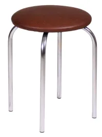 taboret-ciemny-braz-chico-eco-skora-chrom