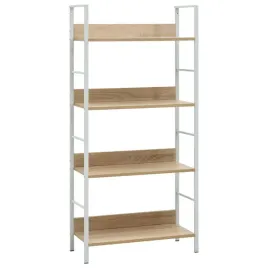 regal-4-poziomowy-debowo-bialy-60x276x1245-cm-stalowo-drewnopochodny