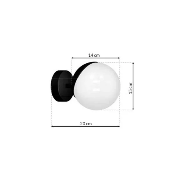 kinkiet-sfera-black-1xe14