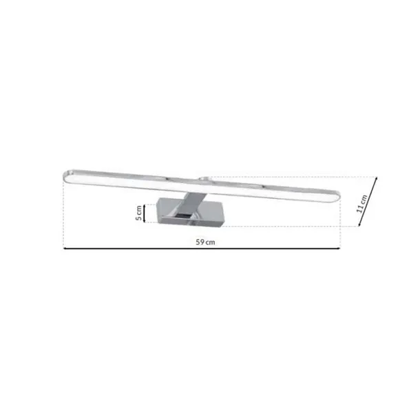 kinkiet-splash-chrome-60cm-12w-led