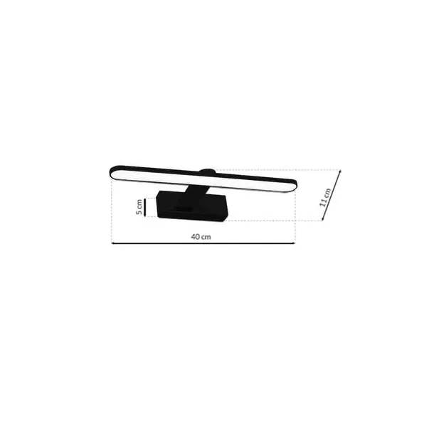 kinkiet-splash-black-40cm-8w-led