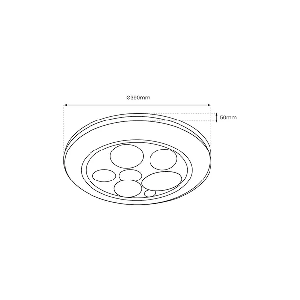 plafon-bubbles-gold-30w-o390-mm