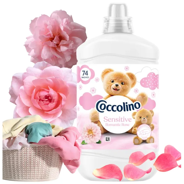 Coccolino Sensitive Płyn do Płukania Tkanin Romantic Rose 1702 ml (74 prań)