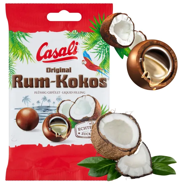 Cukierki Casali Rum-Kokos Draże z Płynnym Nadzieniem 100 g Casali 100 g