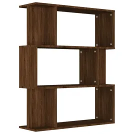 regal-brazowy-dab-80-x-24-x-96-cm-z-3-duzymi-i-6-mniejszymi-przegrodkami