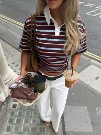 shein-koszulka-polo-damska-w-paski-brazowa-xs-1ma