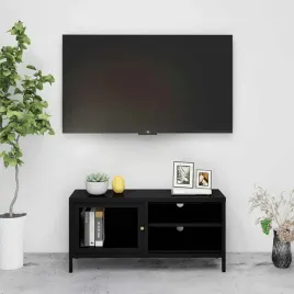szafka-pod-telewizor-czarna-90x30x44-cm-stal-i-szklo