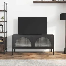 szafka-pod-telewizor-czarna-105x35x50-cm-szklo-i-stal