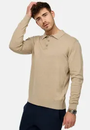 indicode-bezowy-sweter-polo-z-kolnierzykiem-bawelna-m-2fa
