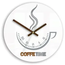 zegar-scienny-coffee-time-ii-white