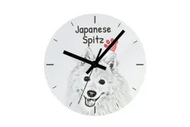 szpic-japonski-zegar-scienny-z-psem-zegarek-na-polke-z-nadrukiem-personalizowana-dekoracja-domu-marki-art-dog