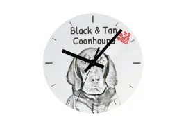 black-and-tan-coonhound-i-zegar-scienny-z-psem-zegarek-na-polke-z-nadrukiem-personalizowana-dekoracja-domu-marki-art-dog