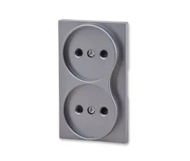 viplast-862-93-plakietka-gniazda-podwojnego-bez-uziemienia-2x2p-srebrna