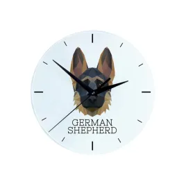 owczarek-niemiecki-alsatian-i-geometryczny-zegar-scienny-ze-zdjeciem-i-napisem-marki-art-dog