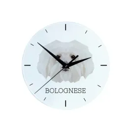 bolonczyk-bolognese-geometryczny-zegar-scienny-ze-zdjeciem-i-napisem-marki-art-dog