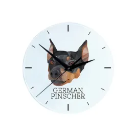 pinczer-sredni-pinczer-niemiecki-geometryczny-zegar-scienny-ze-zdjeciem-i-napisem-marki-art-dog