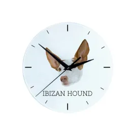 podenco-z-ibizy-podenco-ibicenco-geometryczny-zegar-scienny-ze-zdjeciem-i-napisem-marki-art-dog