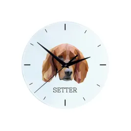 seter-angielski-laverack-geometryczny-zegar-scienny-ze-zdjeciem-i-napisem-marki-art-dog