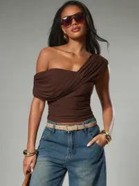 shein-brazowy-top-na-jedno-ramie-z-marszczeniami-i-drapowaniem-xs-1ma