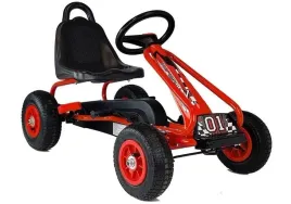 gokart-na-pedaly-g201-czerwony-lean-toys