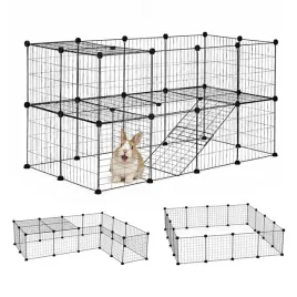 kojec-modulowy-zagroda-dla-gryzoni-35-paneli-zestaw-instalacyjny-czarny-pet