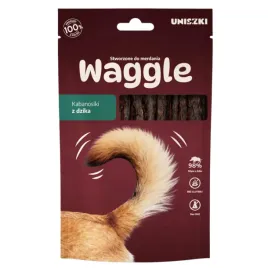 uniszki-przysmak-dla-psa-waggle-kabanos-dzik-miekki-98percent-miesa-60g