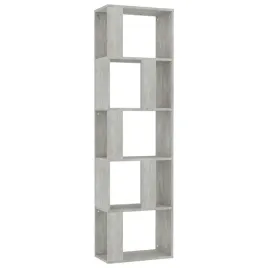 regal-na-ksiazki-z-5-przegrodami-szarosc-betonu-45x24x159-cm