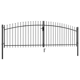 brama-ogrodzeniowa-ze-stali-czarna-400x150-cm-z-3-kluczami