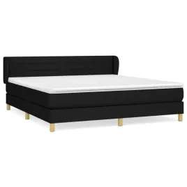 lozko-kontynentalne-czarne-203-x-183-x-78-88-cm-z-materacem-180-x-200-x