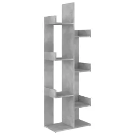 regal-na-ksiazki-z-8-przegrodami-szarosc-betonu-48-x-255-x-140-cm