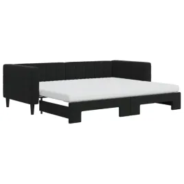 czarna-sofa-rozkladana-2-w-1-z-materacami-223-x-100-x-68-cm