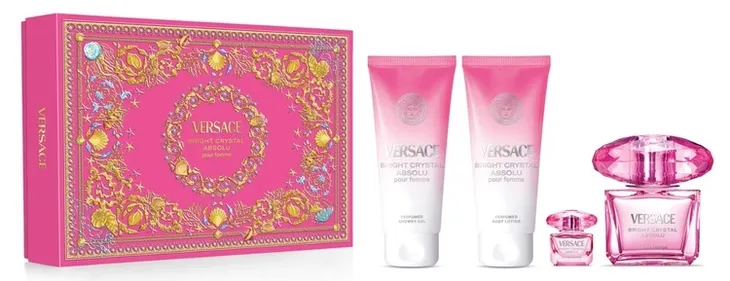 Versace Bright Crystal Absolu EDP 90+5 ml + Balsam 100ml + Żel 100ml