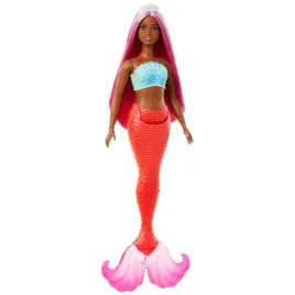lalka-barbie-syrenka-czerwony-ogon-ciemnorozowe-wlosy