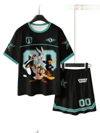 shein-czarny-komplet-dzieciecy-z-looney-tunes-na-lato-140-146cm-1ma