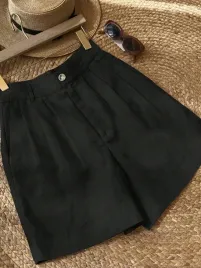 shein-czarne-spodenki-len-wiskoza-wysoki-stan-eleganckie-l-1ma