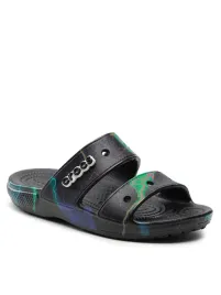 crocs-damskie-casual-czarne-klapki-z-kolorowym-nadrukiem-37-38-6la