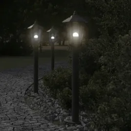 lampy-ogrodowe-na-slupku-3-szt-czarne-80-cm-stal-nierdzewna
