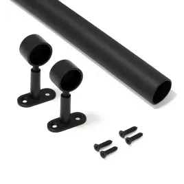 drazek-meblowy-15m-czarny-z-uchwytami-dystansowymi-black-fi25-zestaw-c1
