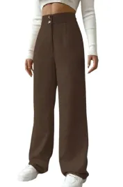 shein-spodnie-damskie-brazowe-proste-casual-44-lwk