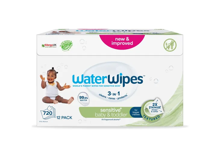 Chusteczki nawilżane 99,9% wody WaterWipes 12x60 dla dzieci biodegradowalne