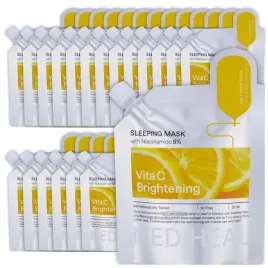 mediheal-zestaw-rozjasniajacych-masek-na-noc-z-witamina-c-zelowe-20-x-20ml
