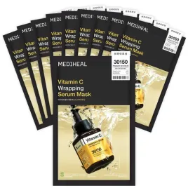 zestaw-10-masek-rozjasniajaca-w-plachcie-serum-z-witamina-c-25ml-mediheal
