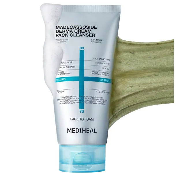 MEDIHEAL Kojąca Pianka Maska do Mycia Twarzy Wąkrota Azjatycka 120ml