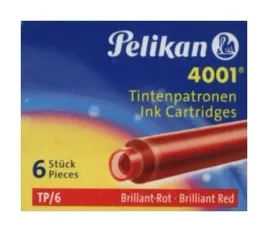 pelikan-naboje-krotkie-czerwone-6-sztuk